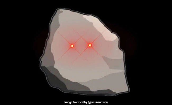 Rock with laser eyes