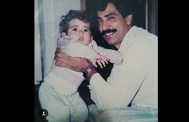 Jonita Gandhi with her dad in throwback photo