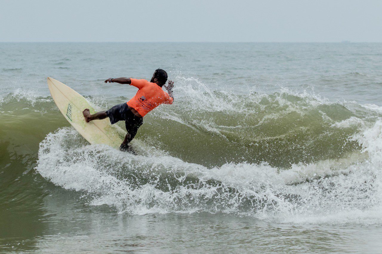 Born in the tiny fishing hamlet of Kovalam on ECR, Murthy Megavan fell in love with surfing and went on to create a career in the sport. As a child, he would use a discarded wooden window to ride the waves.