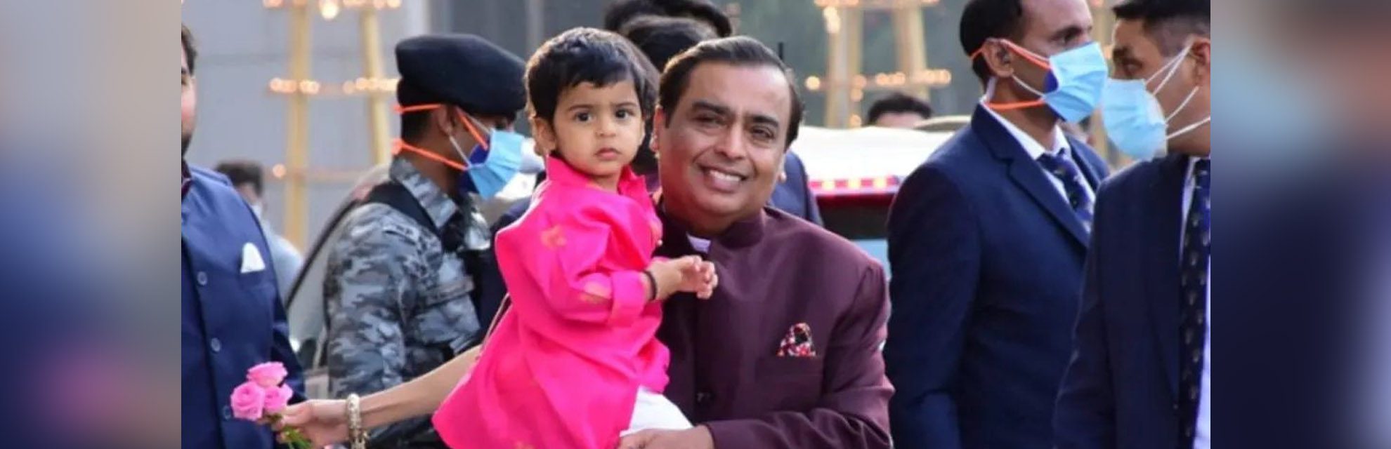 Mukesh Ambani and his grandson global indian