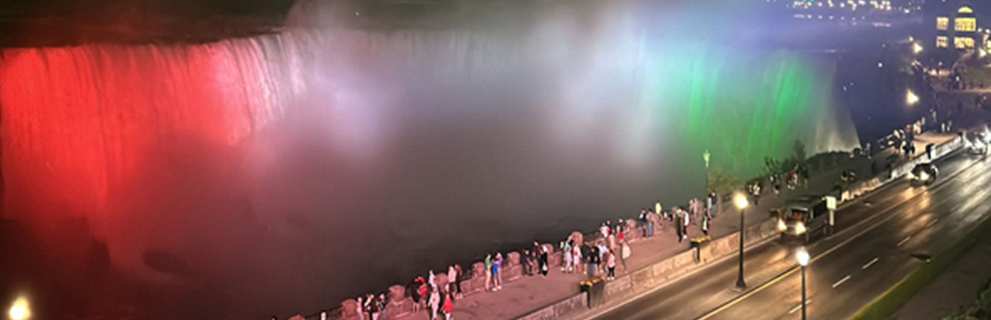 Niagara Falls adorned with the colours of the Indian flag during PM Modi's visit to the US