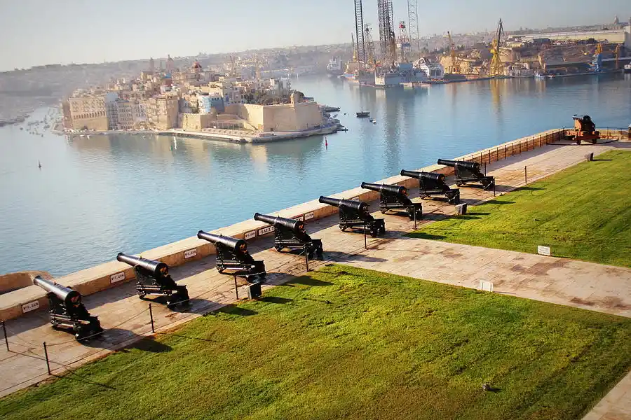 View of Saluting Battery from the Upper Barrakka Gardens