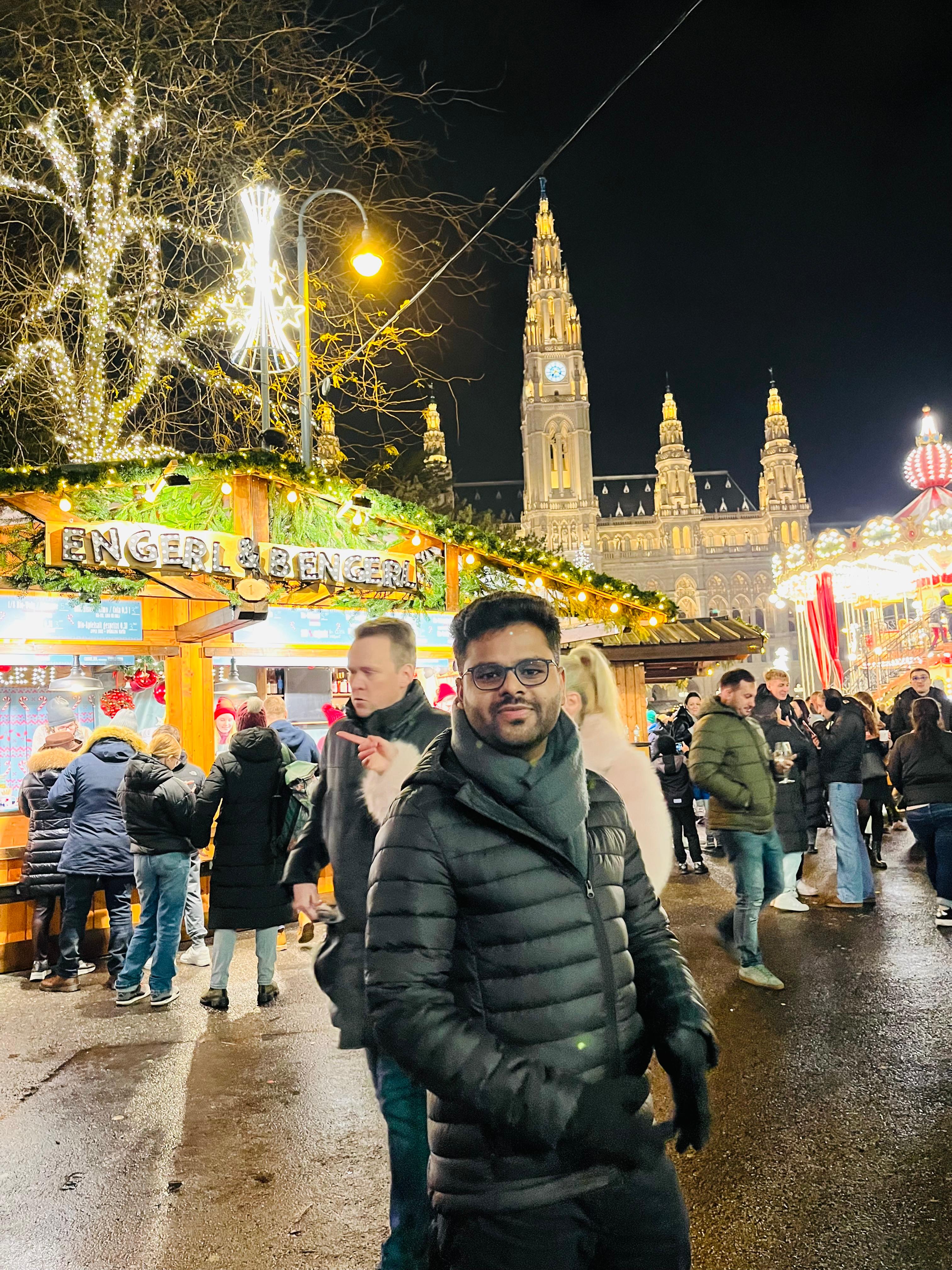 Christmas market at Rathausplatz in Vienna