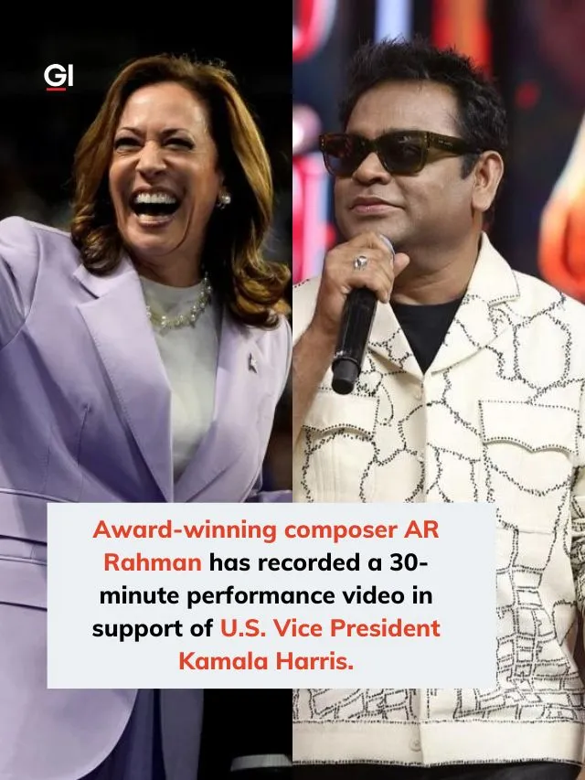 AR Rahman records a 30-minute performance in support of Kamala Harris’s campaign.