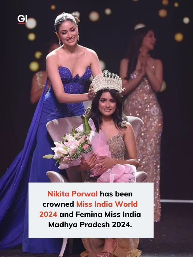 Miss India 2024 Nikita Porwal gets crowned by Miss India 2023