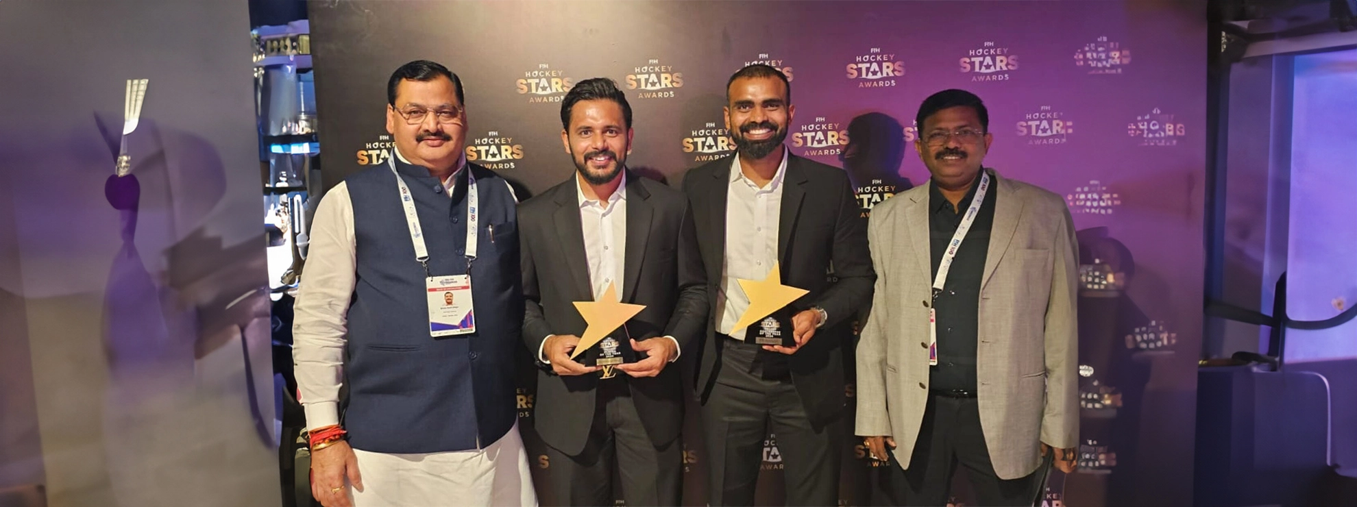 Harmanpreet Singh and PR Sreejesh won the FIH Player and Goalkeeper of the Year awards at a ceremony in Muscat.