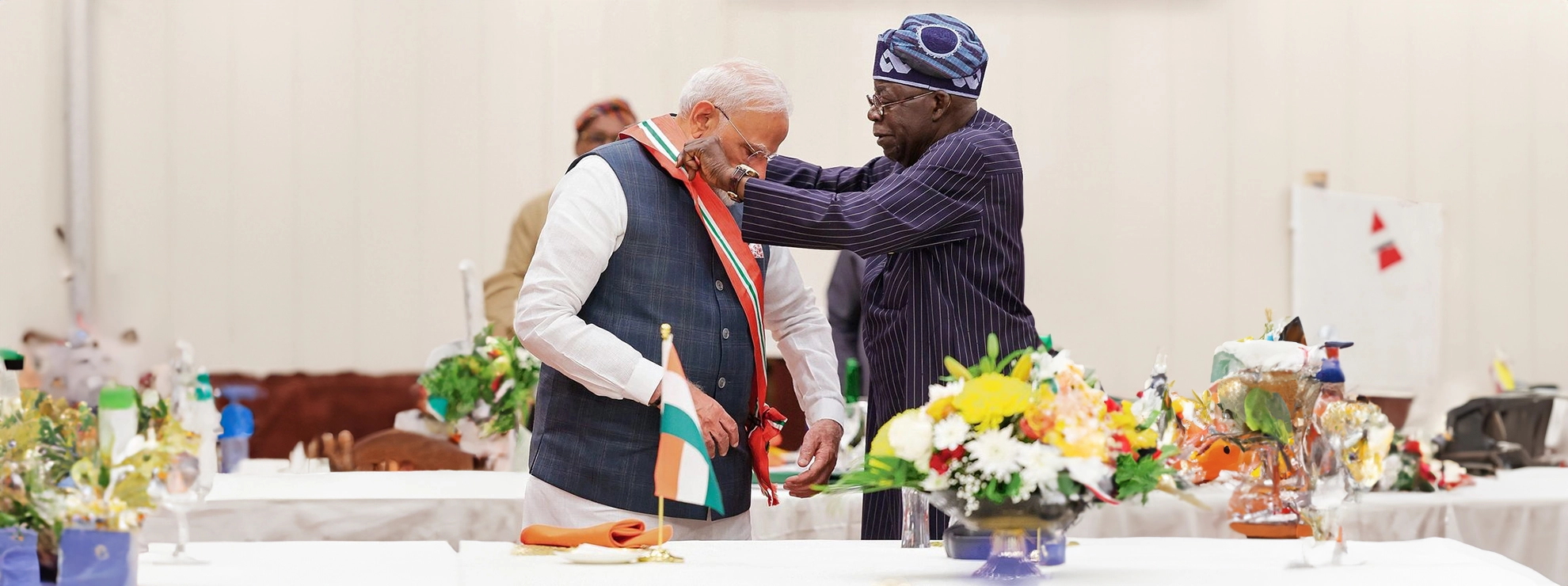 Prime Minister Narendra Modi received Nigeria's second-highest national award, the Grand Commander of the Order of the Niger.