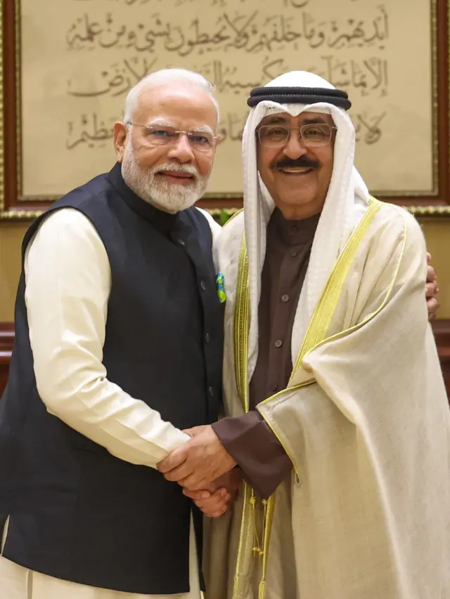 Prime Minister Narendra Modi visited Kuwait on December 21-22, 2024, at the invitation of Sheikh Meshal Al-Ahmad Al-Jaber Al-Sabah, the Amir of Kuwait.