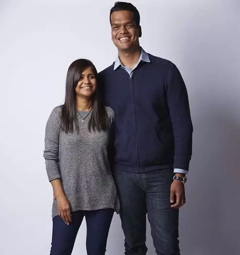 Sriram Krishnan with his wife Aarthi