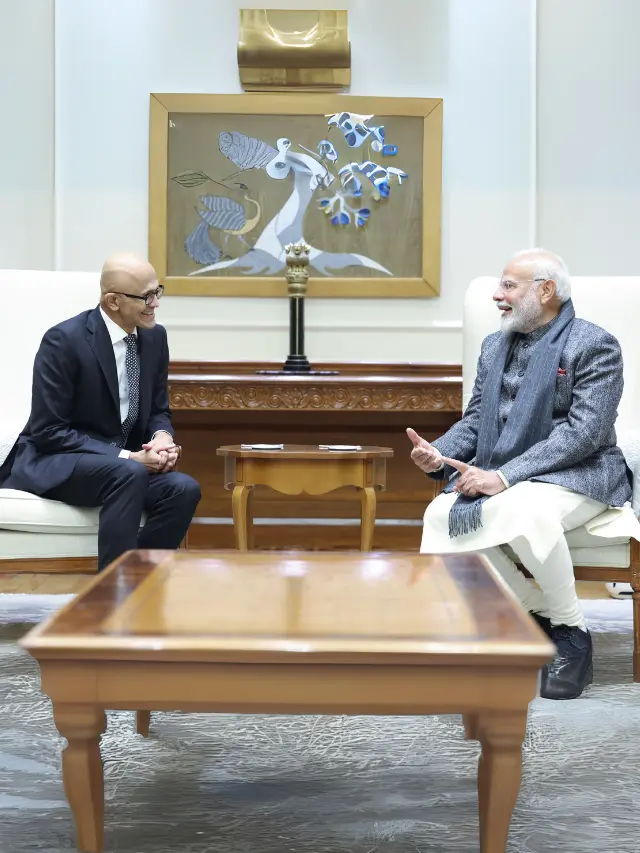 Microsoft CEO Satya Nadella Announces $3 Billion AI Investment in India After Meeting PM Modi