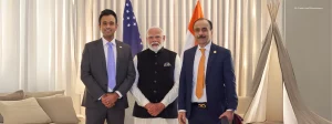 PM Modi meets Vivek Ramaswamy & his father-in-law in Washington, DC