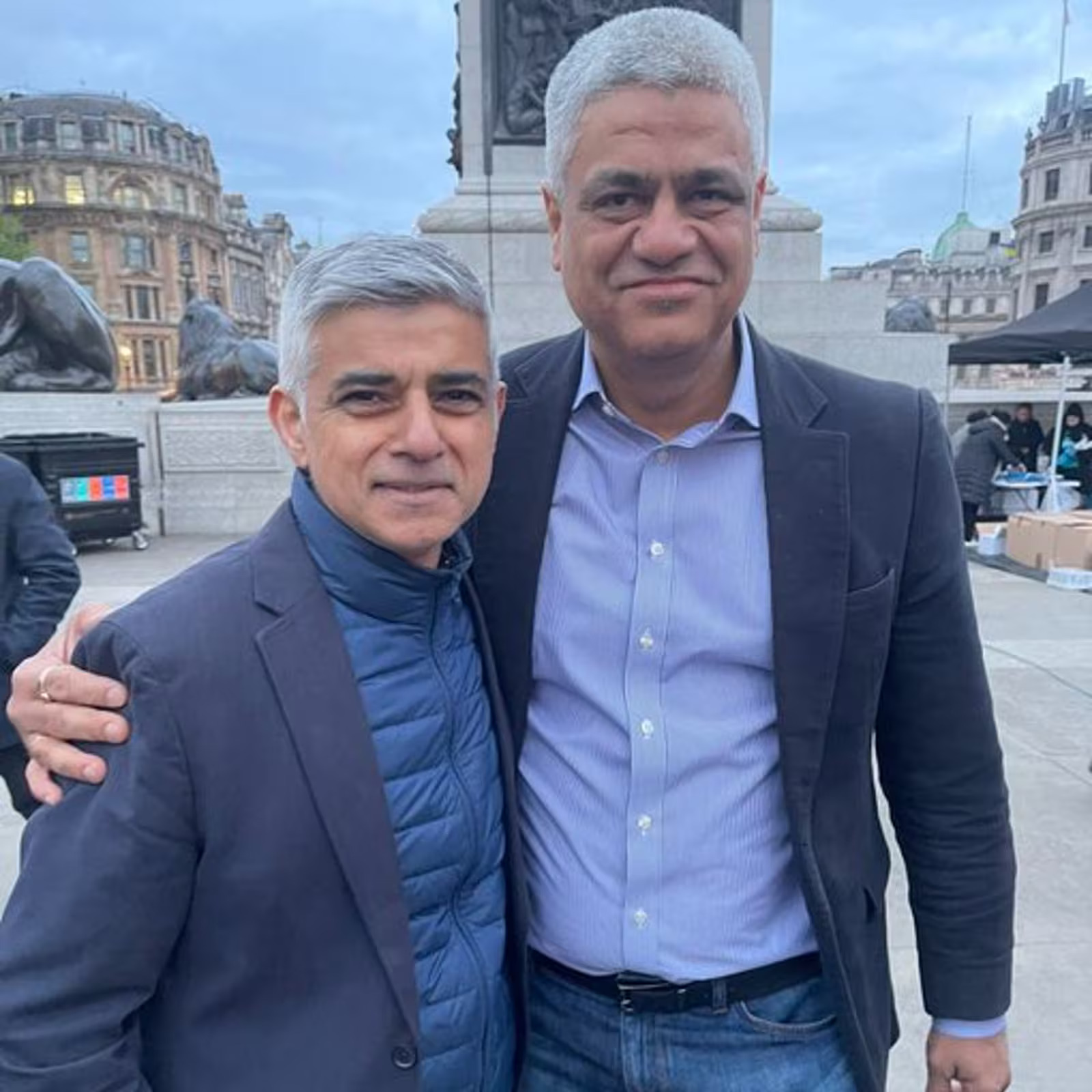 Manish Tiwari with London Mayor Sajid Khan