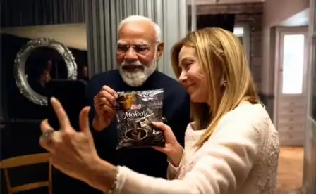 Modi and Meloni with Melody