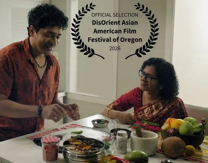 Sriram Emani with his mother in Jam Boy