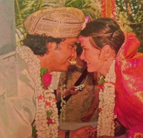 Wedding Picture of Saskia Rao de-Hass and Pandit Shubhendu Rao
