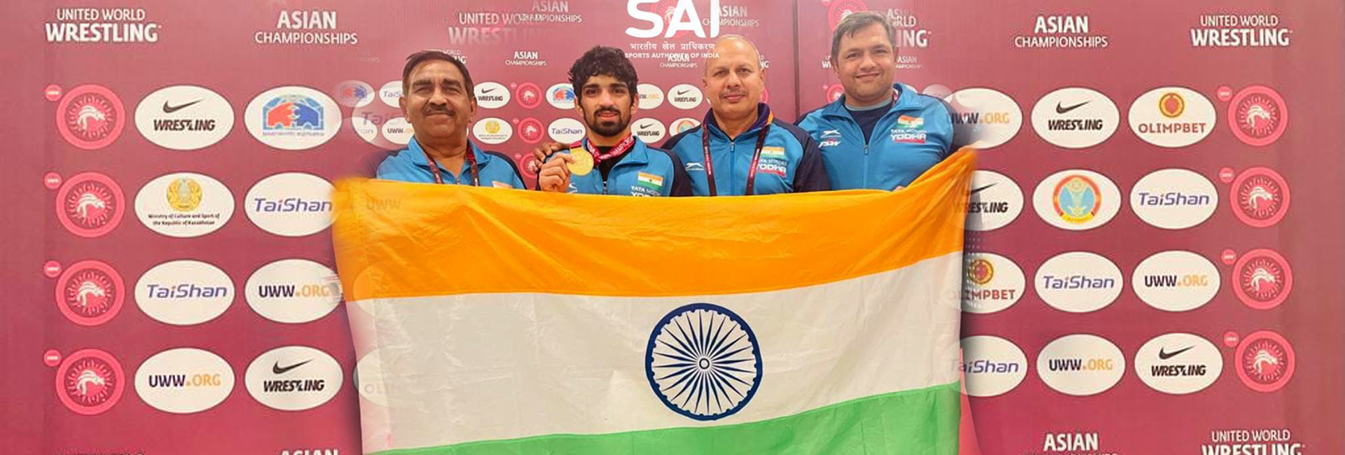 India's wrestling champion Aman Sherawat scripted histoty by defeating Kazakhstan's Almaz Smanbekov (9-4). The wrestler clenched gold at the Asian Wrestling Championships 2023 in Astana, Kazakhstan.