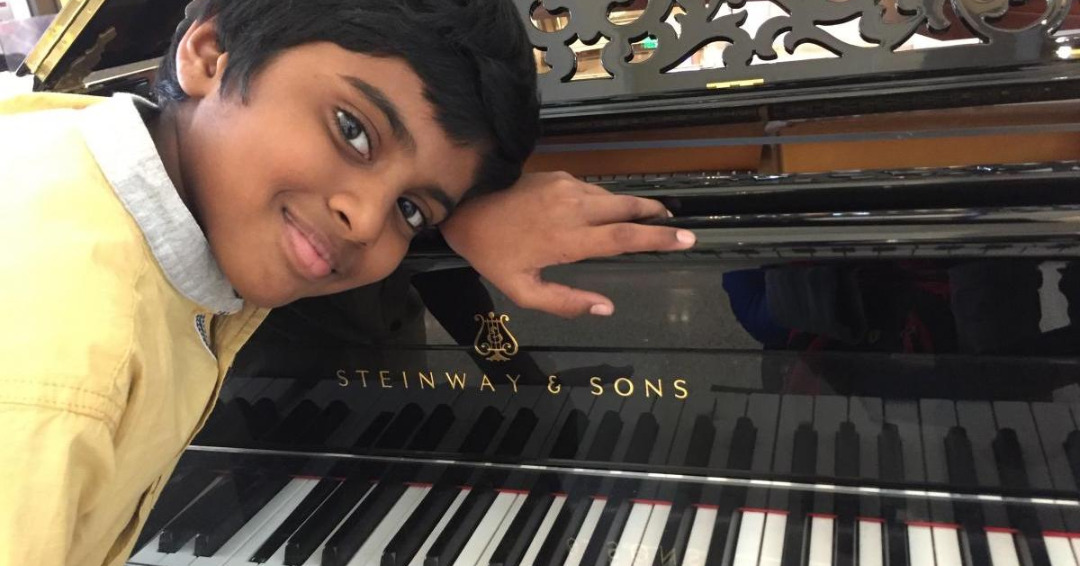 Lydian Nadhaswaram playing the high notes